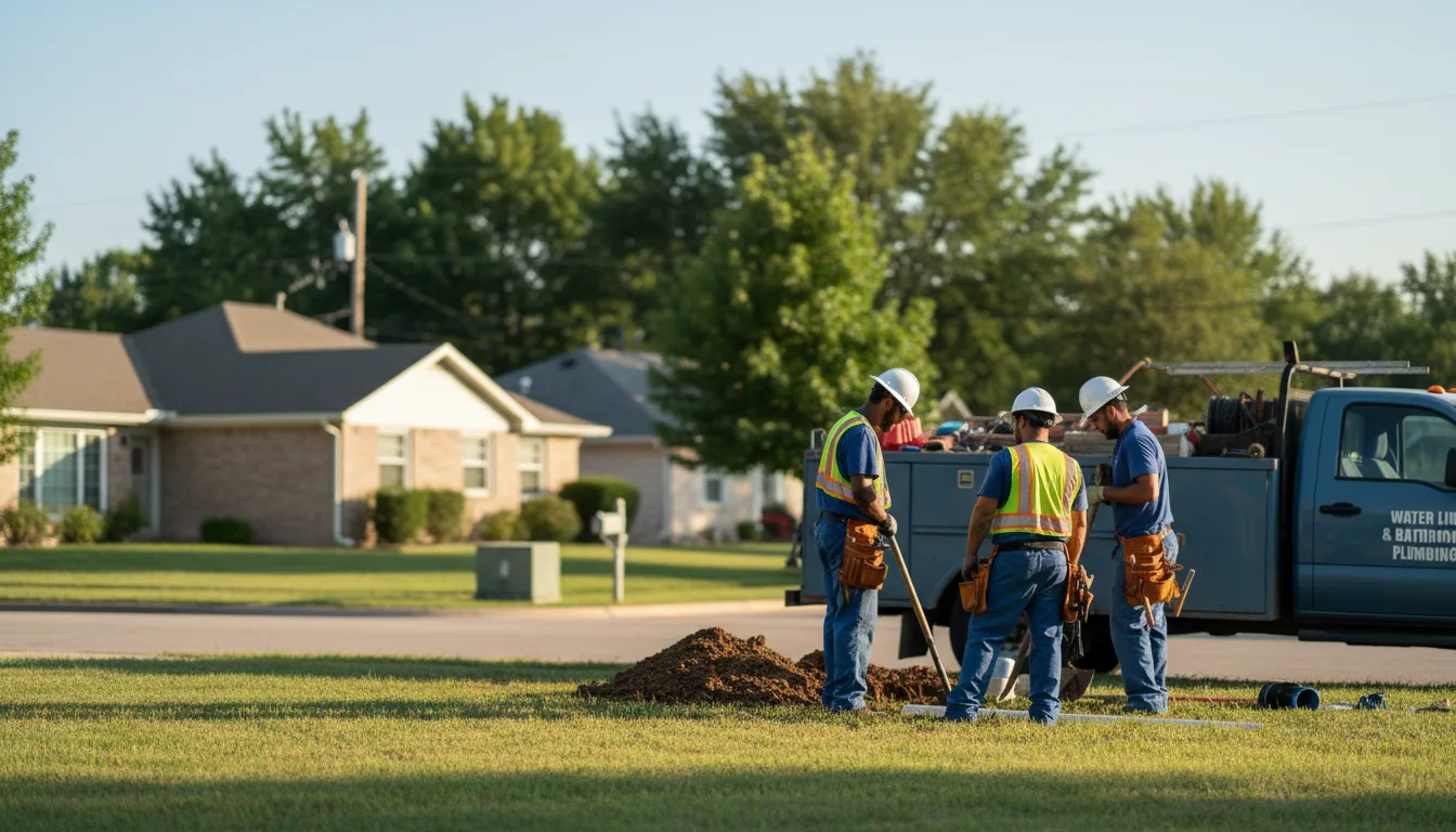 Residential water line and bathroom plumbing service in Lamar, PA
